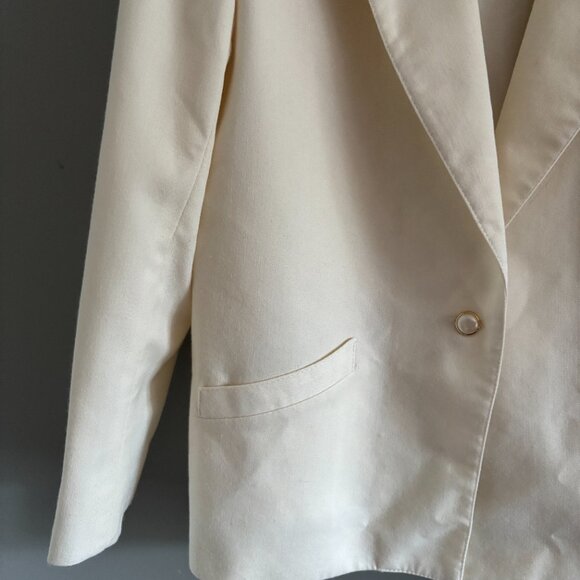 Vintage 80s Cream Blazer - Picture 5 of 10